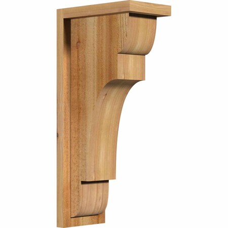 Ekena Millwork New Brighton Rough Sawn Corbel w/Backplate, Western Red Cedar, 6"W x 10"D x 22"H COR06X10X22NEB01RWR